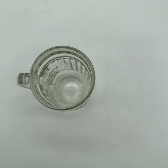 Vintage Anchor Hocking Line Lites Beer Mug Clear 5 11/16" Glass - Picture 3 of 4